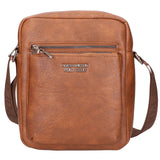 Borsa a tracolla uomo 100% PU Leather PCL3000-BROWN Northampton Polo Club