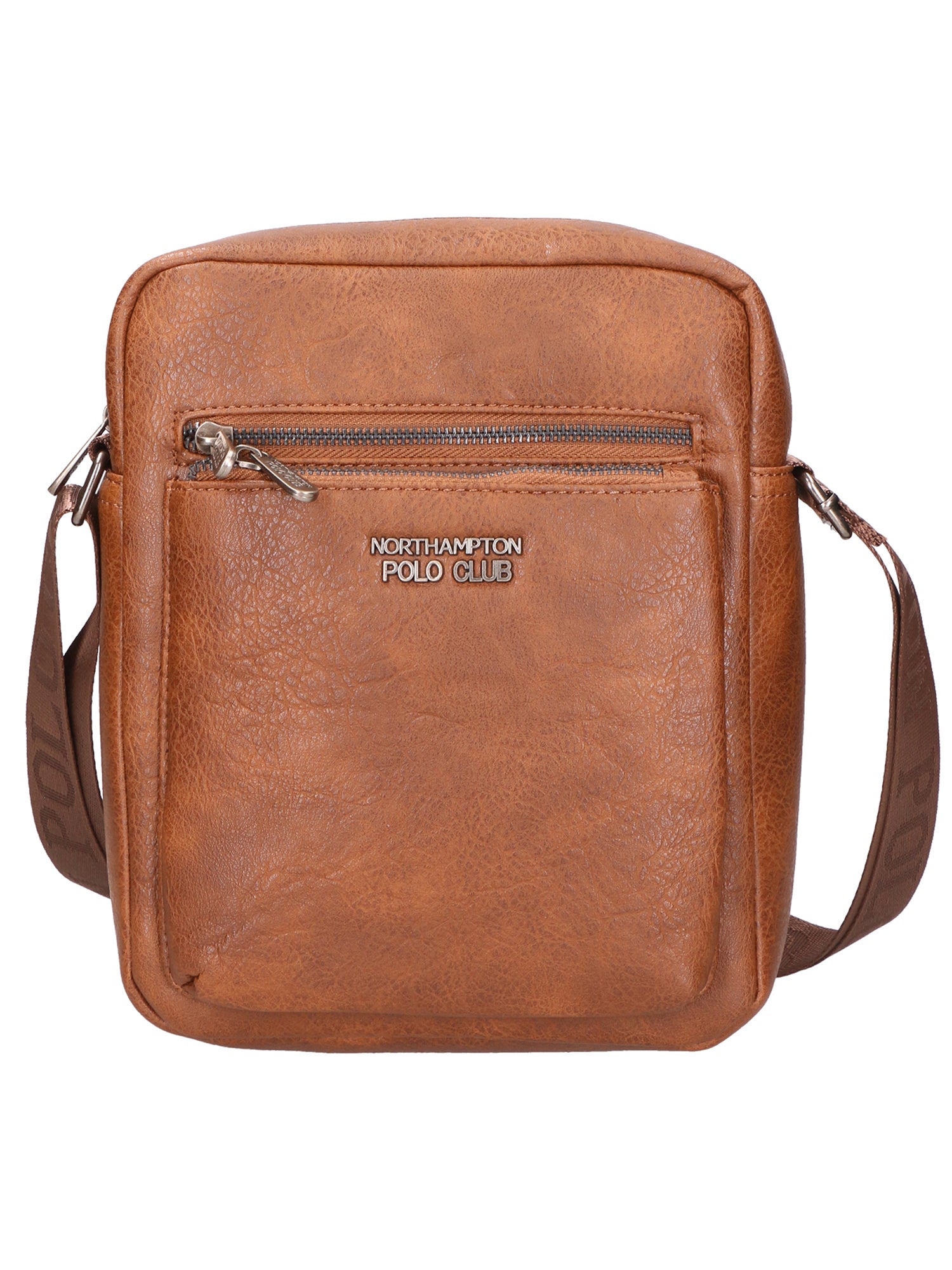 Borsa a tracolla uomo 100% PU Leather PCL3000-BROWN Northampton Polo Club