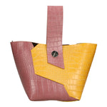 Ombretta Borsa a mano da donna Vera pelle 00643-C73+C36 MALVA+SENAPE MUSTARD Gave Lux