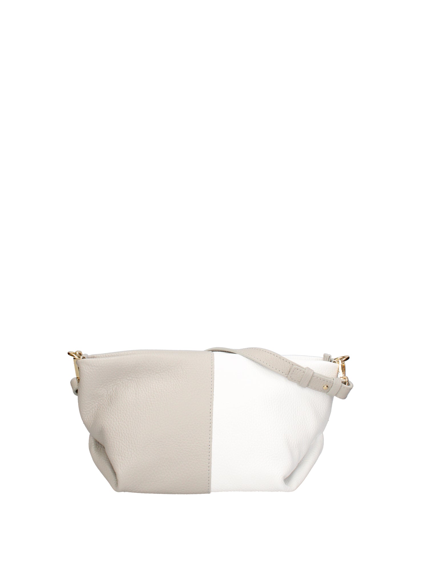 Borsa a spalla da donna Vera pelle 07165-D86 GRIGIO+BIANCO Roberta Rossi
