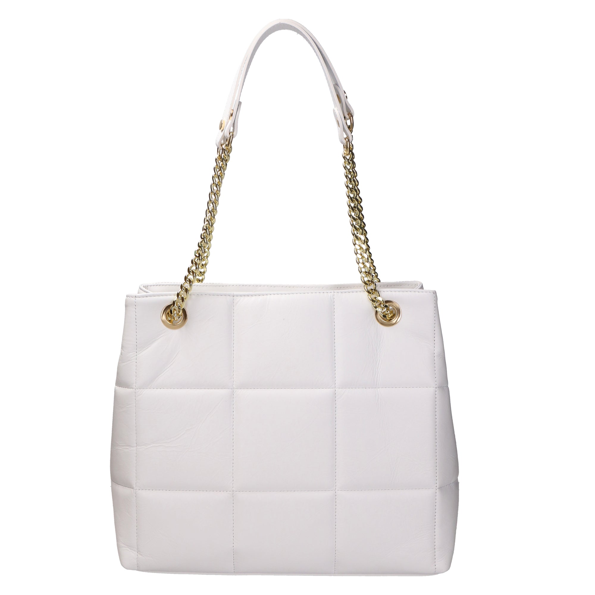 Isabella Borsa a mano da donna Vera pelle 06217-S01 BIANCO Gave Lux