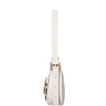 Borsa a spalla da donna 100% vera pelle 07213-L119 GRIGIO CHIARO Roberta Rossi