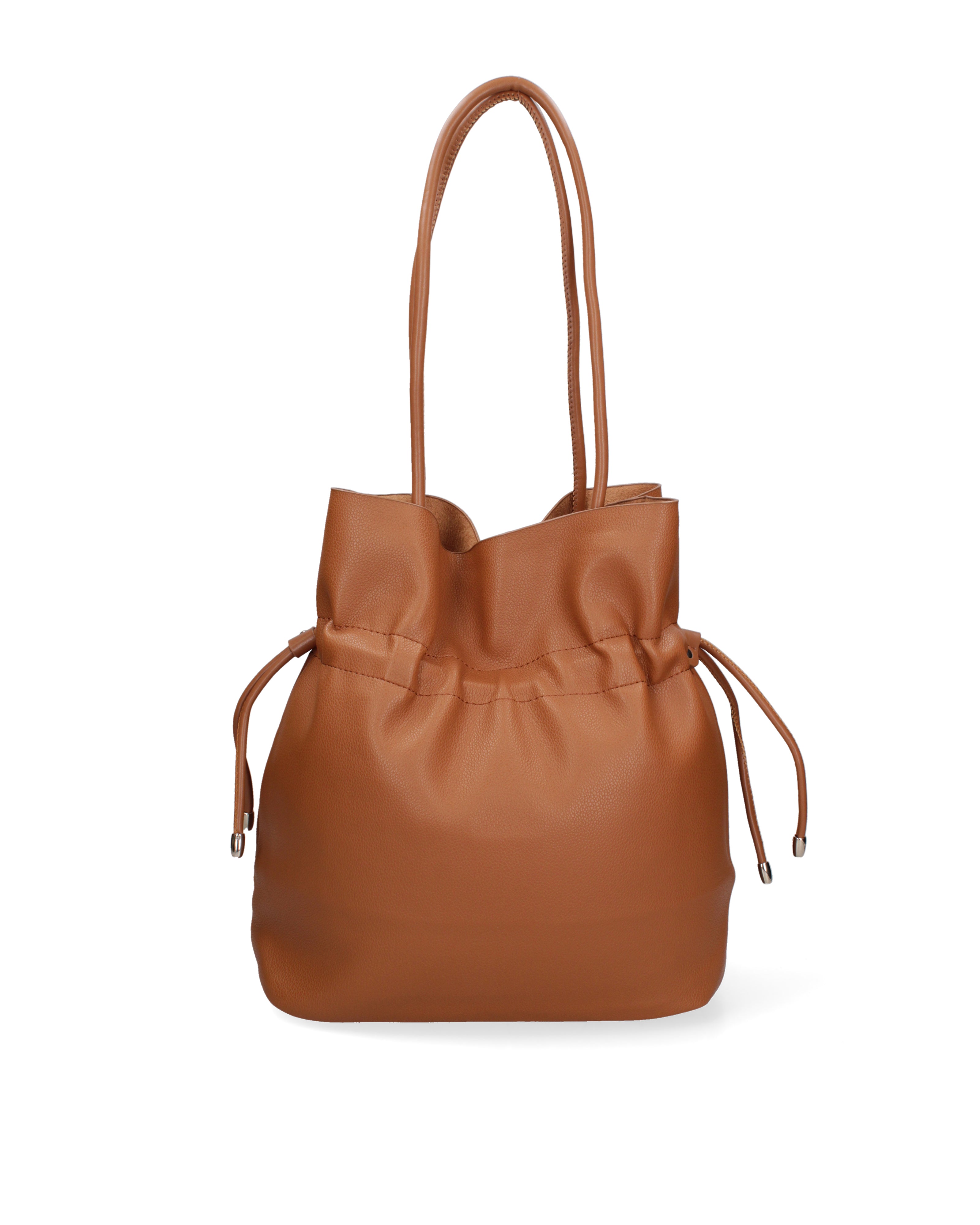 Borsa a spalla da donna 100% PVC F6717-2-COGNAC David Jones