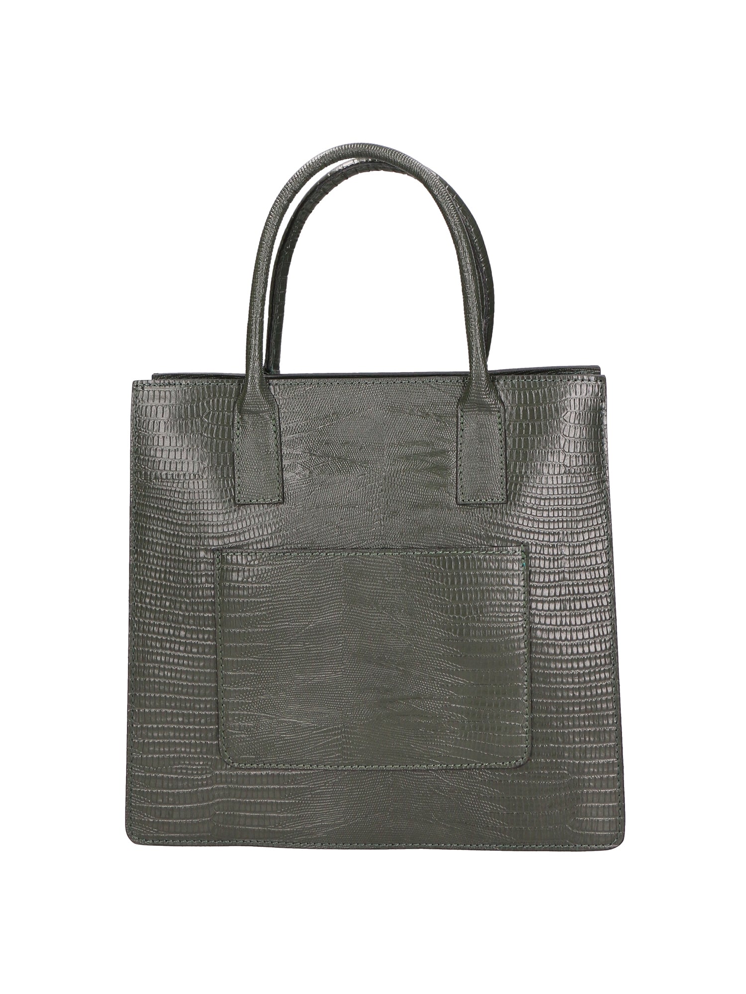 Giulia Borsa a mano da donna Vera pelle effetto cocco 468W-LU14 VERDE SCURO Viola Castellani