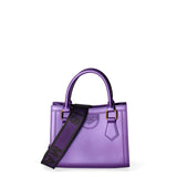 Borsa a mano da donna 100% Pvc FLAT-WOOD-S 24-VIOLET INDIGO - LIGHT OTTONE Marc Ellis