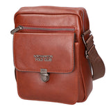Borsa a tracolla uomo in pelle PU Casual PCL3083-COFFEE Northampton Polo Club