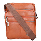 Borsa a tracolla uomo 100% pelle PU PCL3103-BROWN Northampton Polo Club