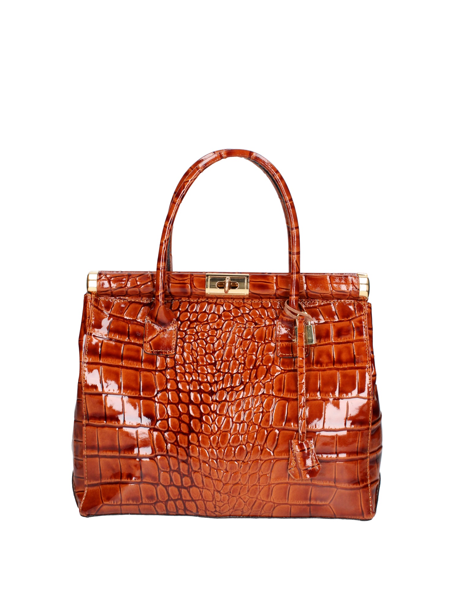 Delfina Borsa a mano da donna Vera pelle 7742-C17 CUOIO COGNAC Gave Lux