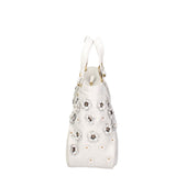 Iolara Lux Borsa a spalla da donna Vera pelle B17240-BIANCO Braccialini