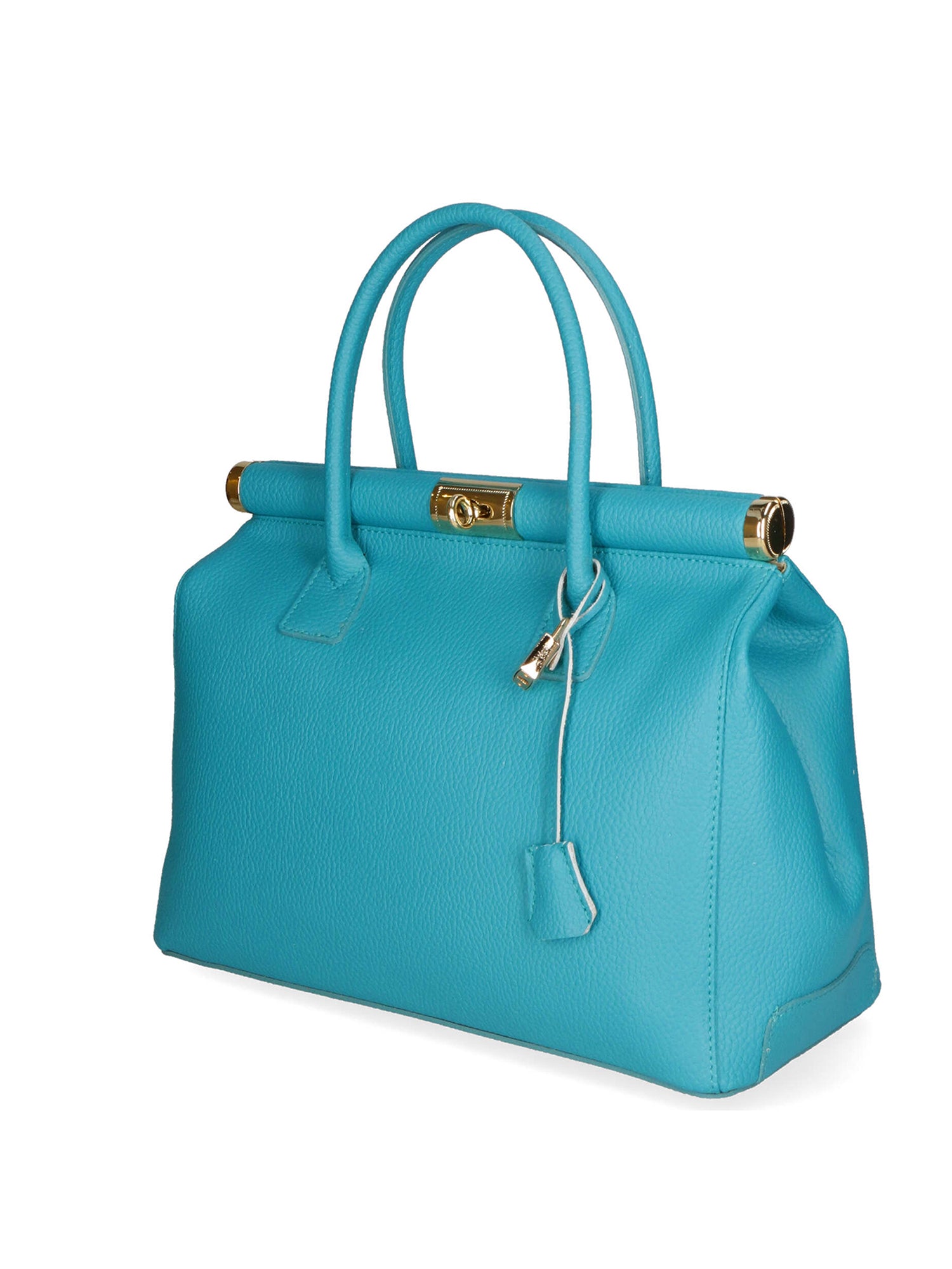 Aleria Borsa a mano da donna Vera pelle 8005-D32 TURCHESE Gave Lux