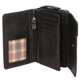 Portafoglio unisex in vera pelle 100% pelle di vacchetta SN2827647-BLACK Santini Firenze