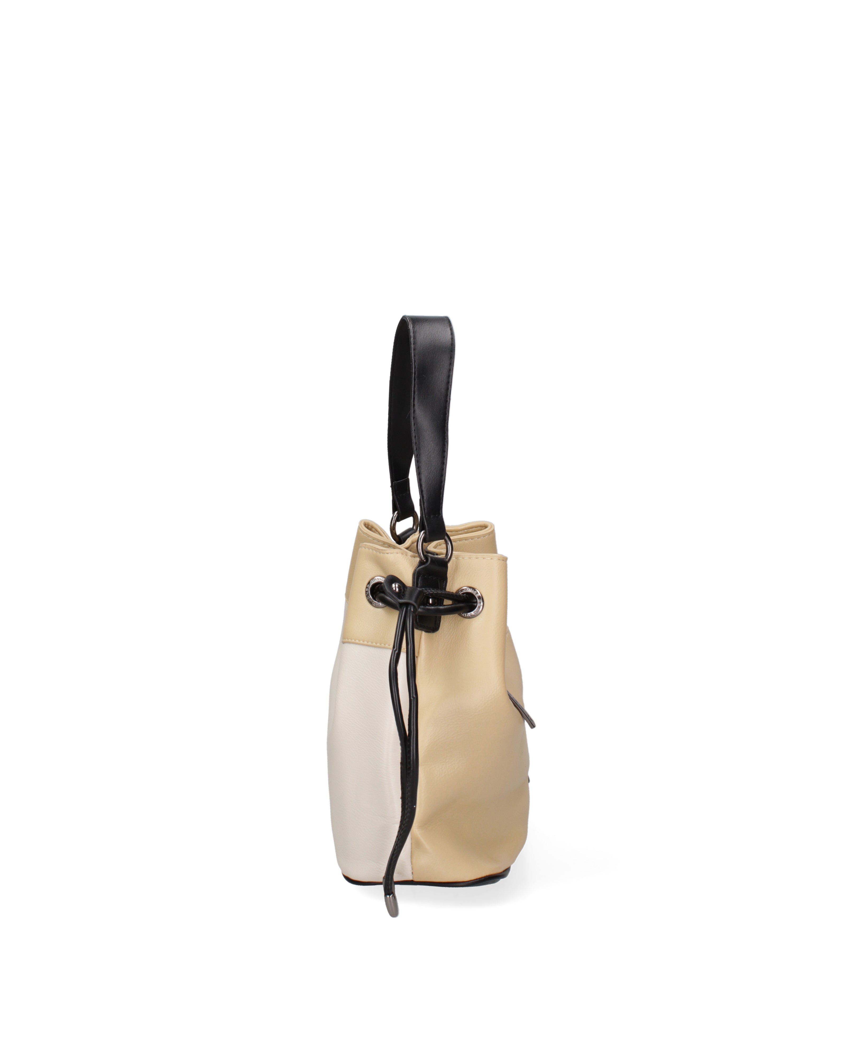 Borsa a secchiello da donna Ecopelle F6714-3-BEIGE - YELLOW David Jones