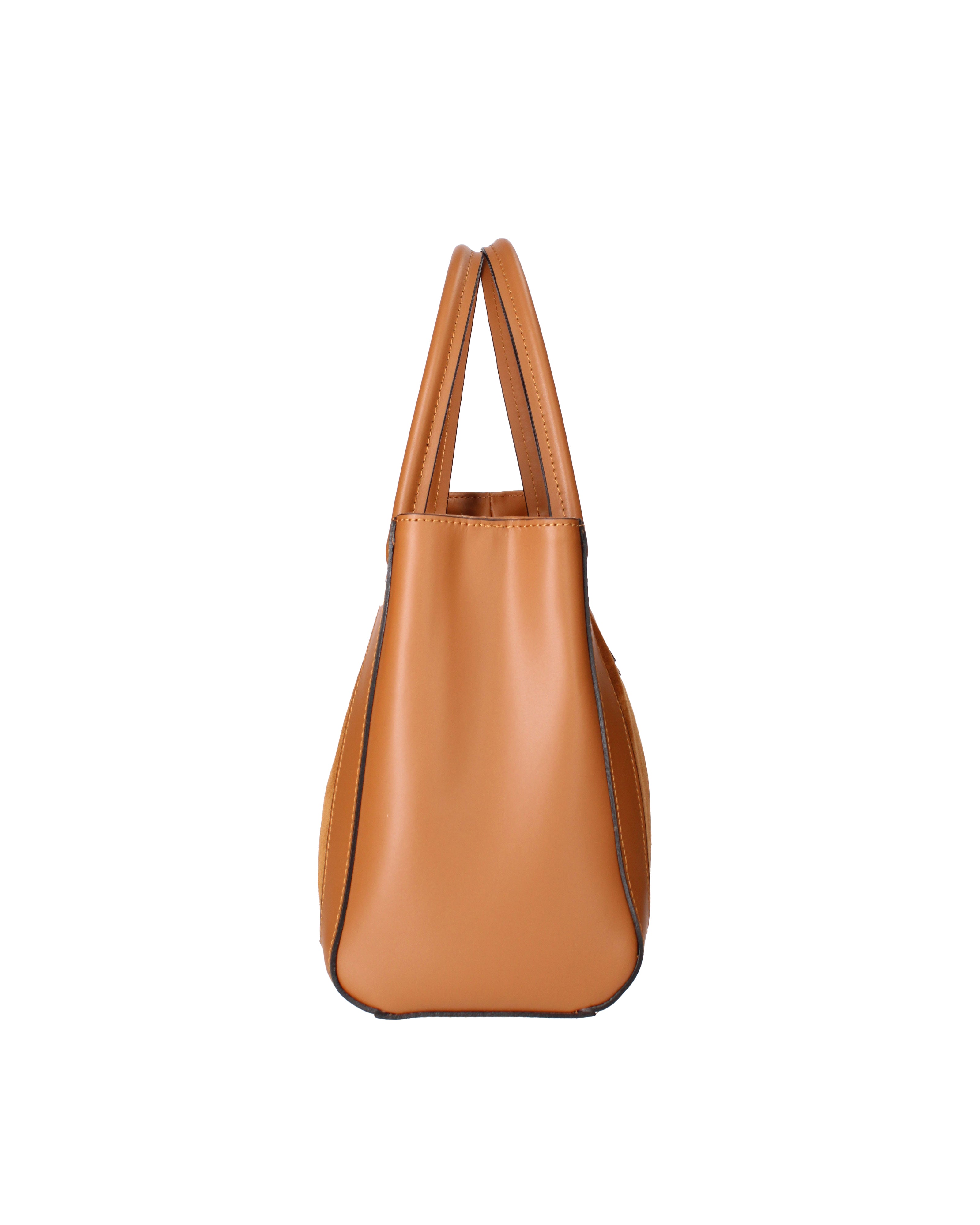 Jordana Borsa a mano da donna Vera pelle e suede 07150-L125 CAMEL Viola Castellani