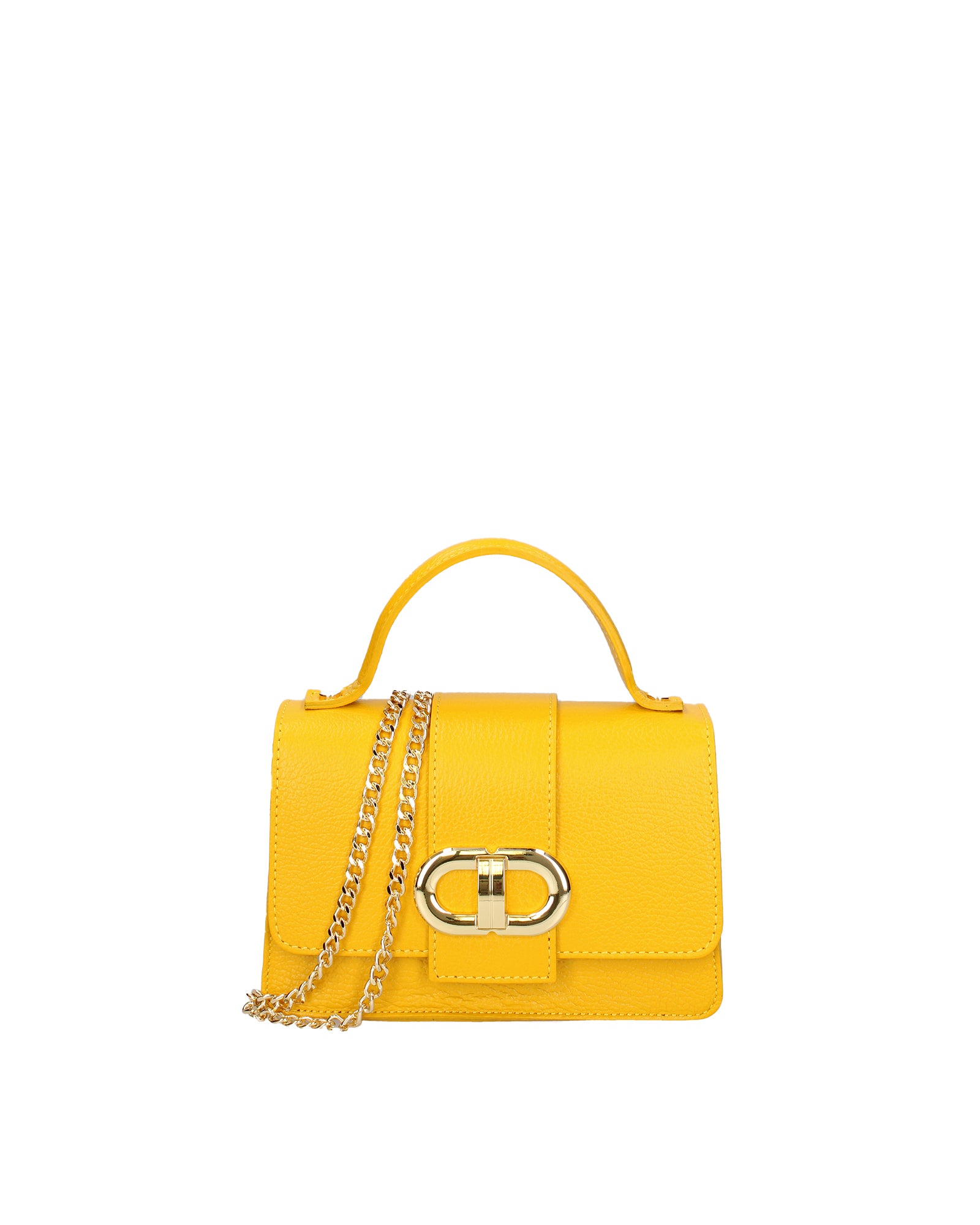 Aroa Borsa a mano da donna Vera pelle 07132-D04 GIALLO Gave Lux