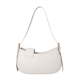 Borsa a spalla da donna 100% vera pelle 07213-L119 GRIGIO CHIARO Roberta Rossi