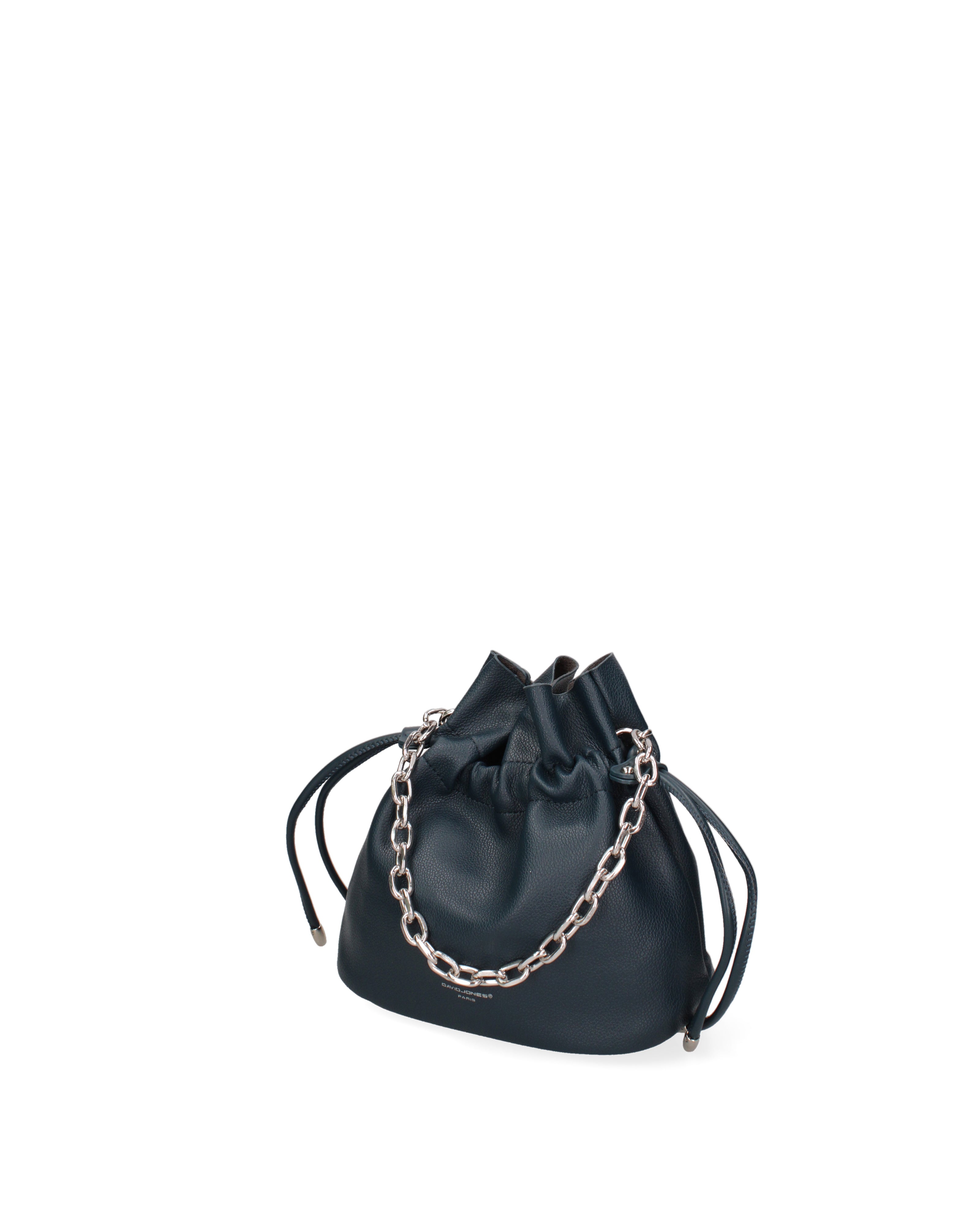 Borsa a secchiello da donna 100% PVC F6717-1-NAVY BLUE David Jones