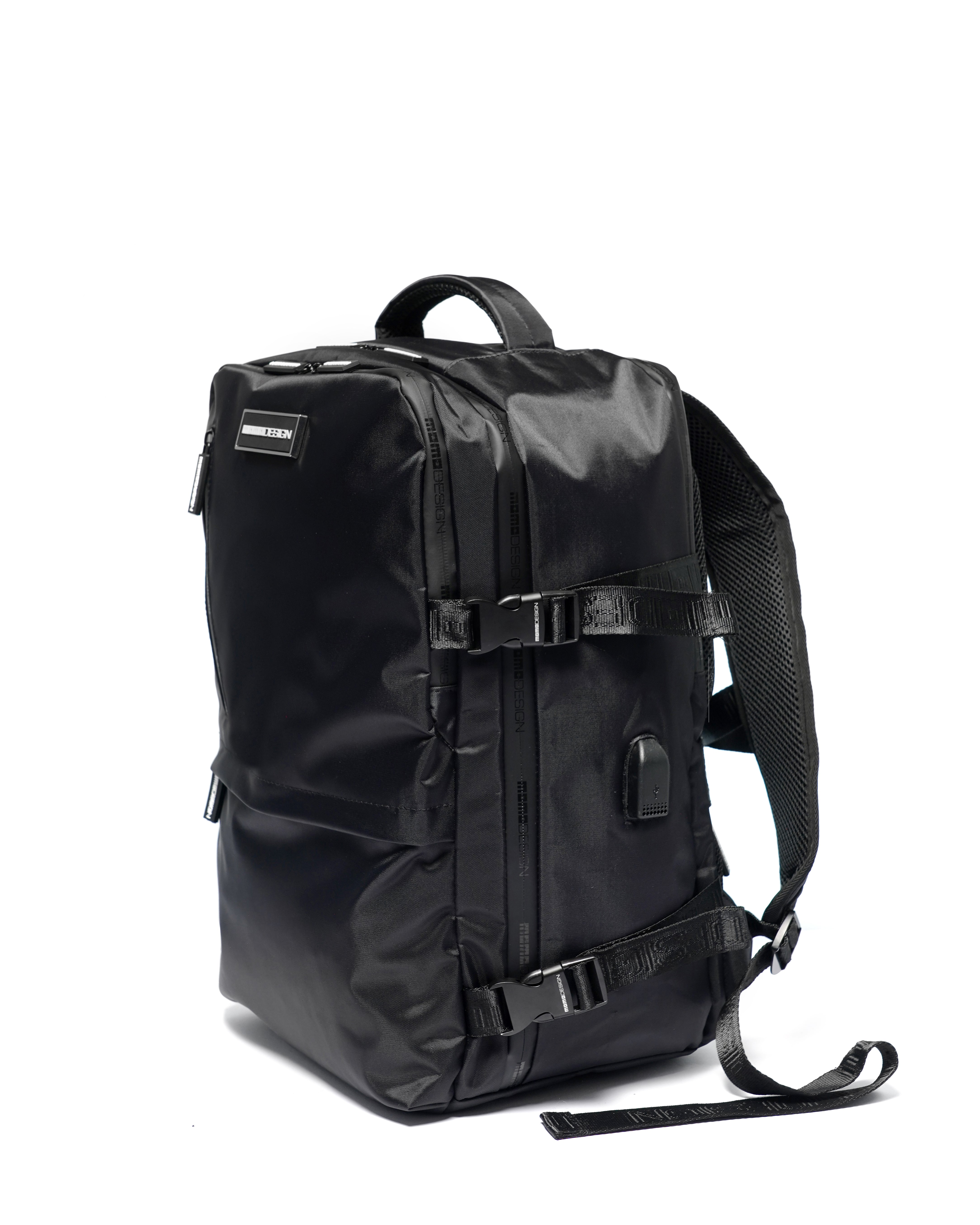 Zaino uomo in nylon ed ecopelle Casual SHUTTLE-BLACK Momo Design