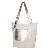 Borsa a spalla da donna Vera pelle 07312-D02 BEIGE+L003 Roberta Rossi