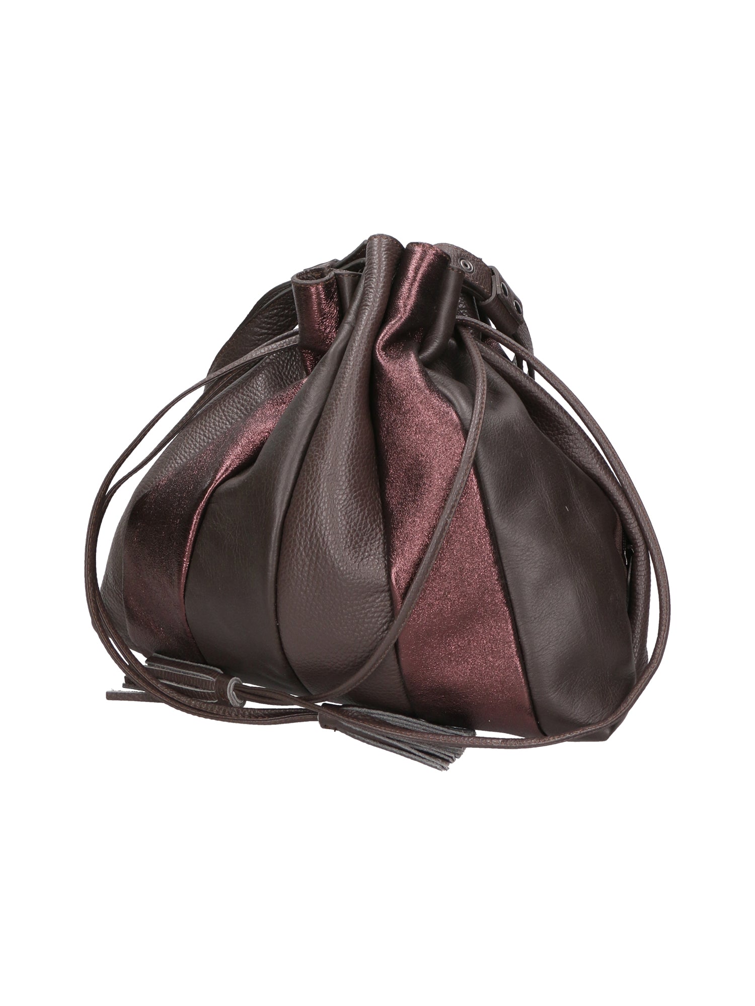 Nunzia Borsa a spalla da donna Vera pelle 576042-T.MORO DARK BROWN Gave Lux