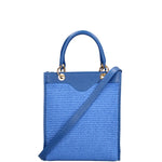 Borsa a mano da donna Misto pelle e tessuto 07149-D22 BLUETTE Roberta Rossi