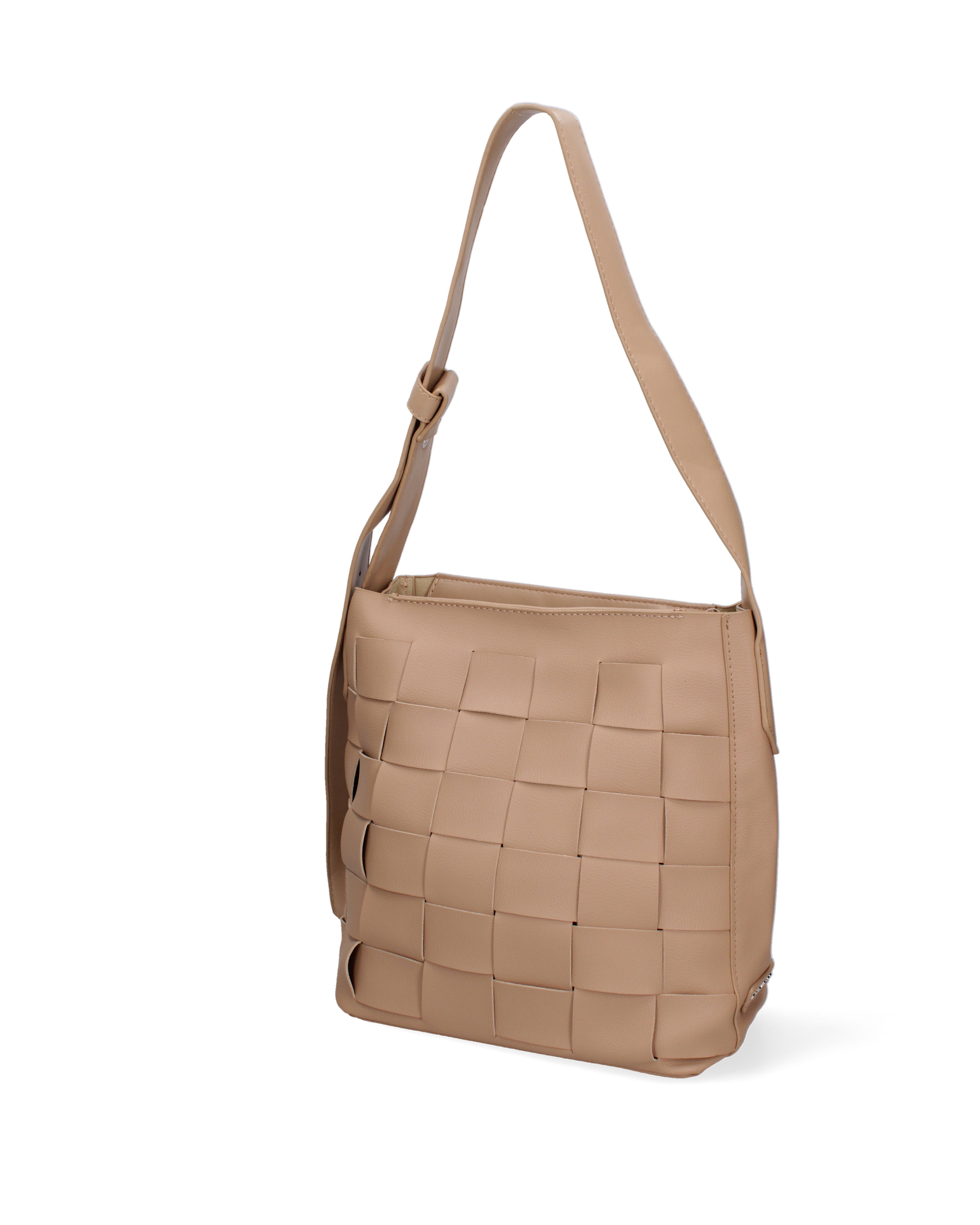 Borsa a spalla da donna 100% Pvc CM6408-ALMOND David Jones