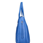 Borsa a spalla da donna Misto pelle e tessuto 07155-D22 BLUETTE Roberta Rossi