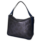Aura Borsa a spalla da donna Vera pelle stampata lizard 05517-D24 BLU JEANS L033 BLU Gave Lux