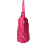 Vera pelle 07135-D02 FUXIA Borsa a spalla convertibile Anjelica Viola Castellani