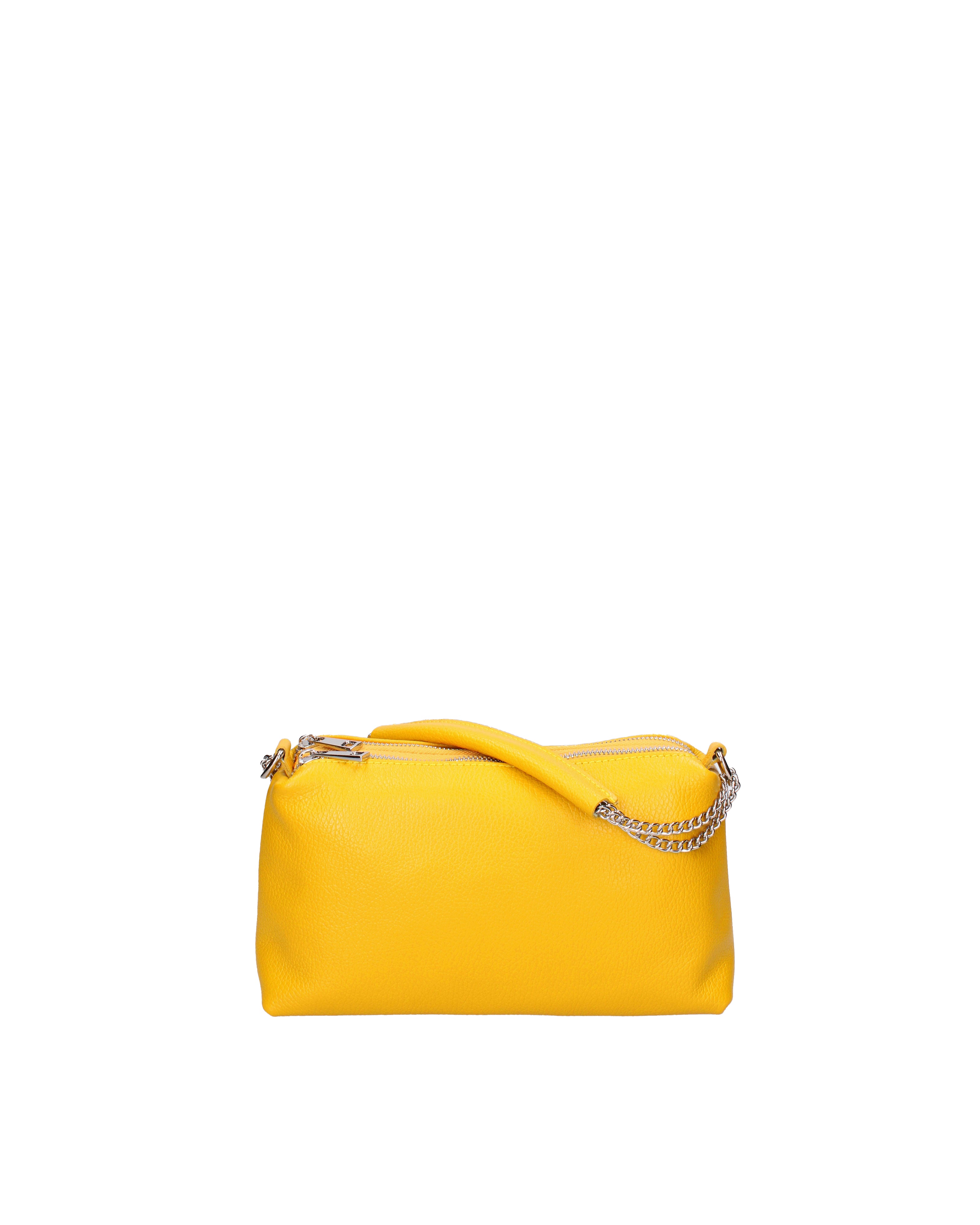 Borsa a spalla da donna Vera pelle 07141-D04 GIALLO Viola Castellani