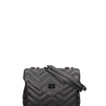 Borsa a spalla da donna 100% vera pelle JR-W-1130-RU-BLACK + GOLD John Richmond