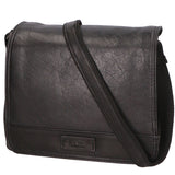 Borsa a tracolla unisex Made in Italy Vera pelle SN5863047-BLACK Santini Firenze