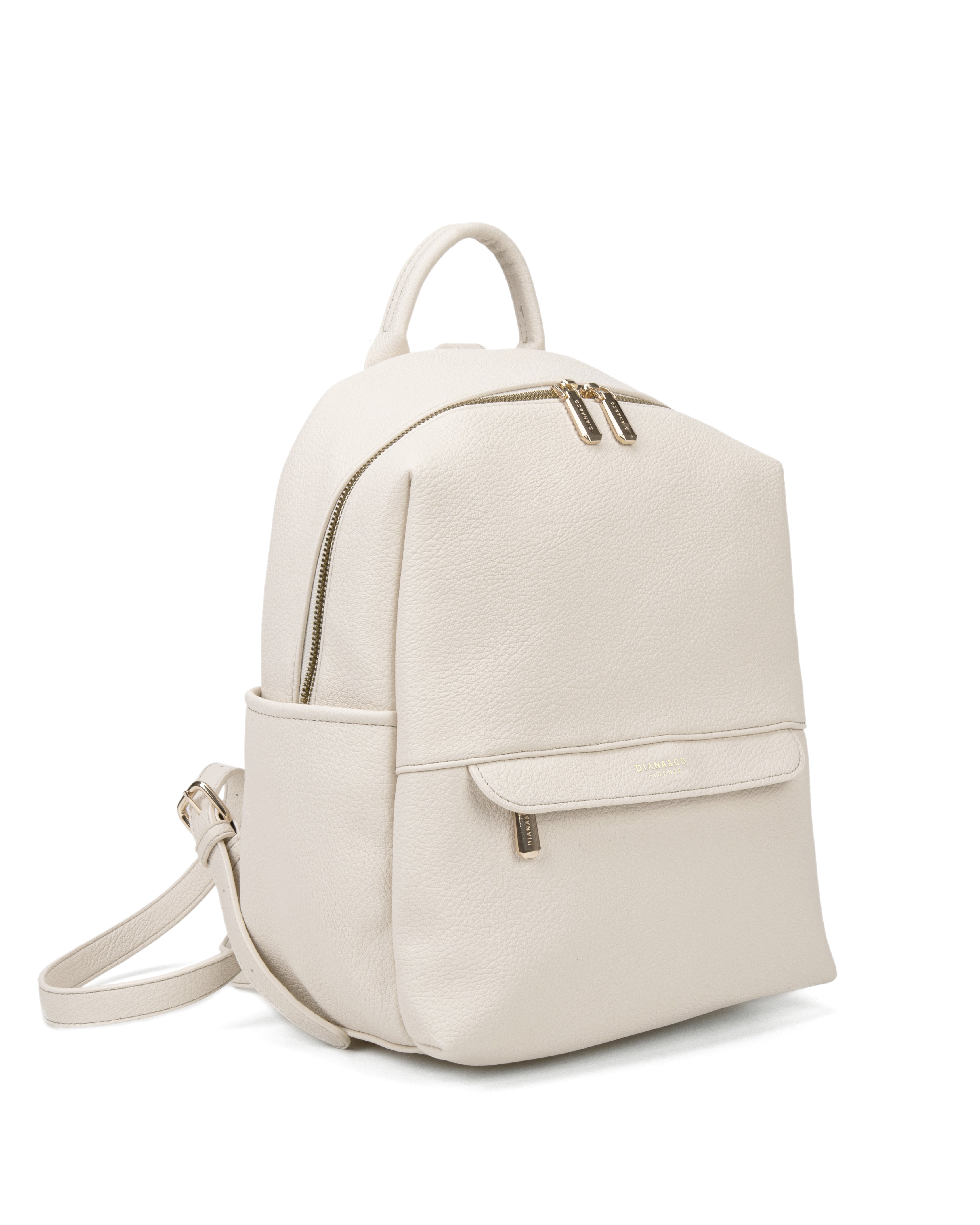 Zaino da donna in pelle vegana Casual 740-2PT-LIGHTCREAM Diana&co