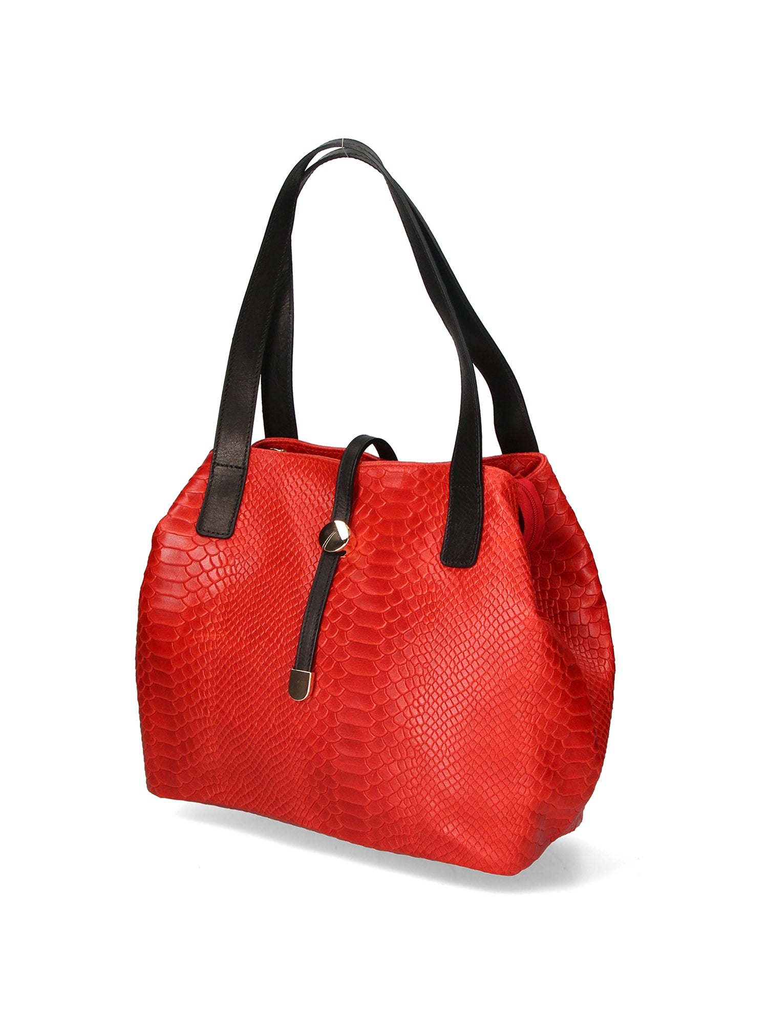 Clarissa Borsa a mano da donna Vera pelle 5276-023 ROSSO Gave Lux