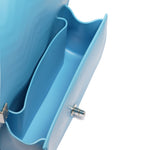 Borsa a mano da donna 100% PVC FLAT S MANHATTAN-NORSE BLUE + SILVER Marc Ellis