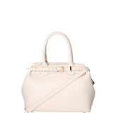 Borsa a mano da donna Vera Pelle 07146-D37 LATTE Viola Castellani