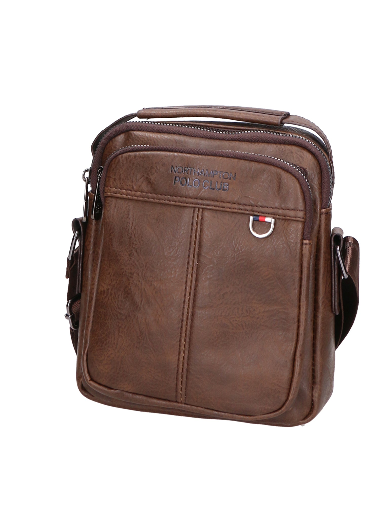 Borsa a tracolla uomo 100% pelle PU PCL3056-COFFEE Northampton Polo Club