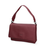 Borsa a spalla da donna Ecopelle vegana 637-1-BURGUNDY Diana&co