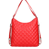 Borsa a spalla convertibile in zaino Vera pelle 07144-S58 ROSSO FUOCO Roberta Rossi