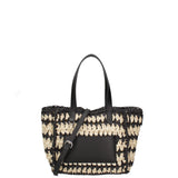 Borsa a mano da donna Paglia intrecciata 07382-BLACK G12 Viola Castellani