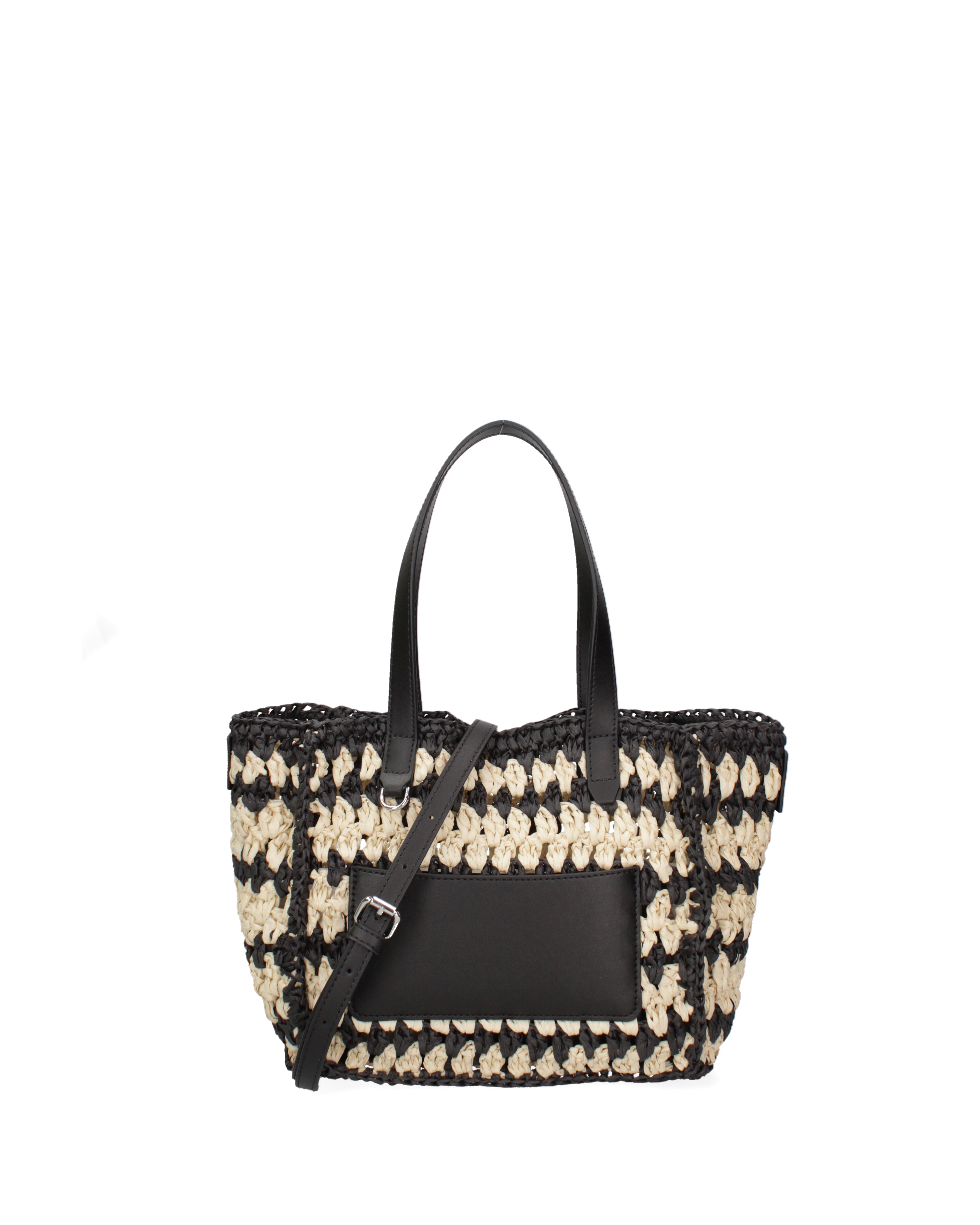 Borsa a mano da donna Paglia intrecciata 07382-BLACK G12 Viola Castellani