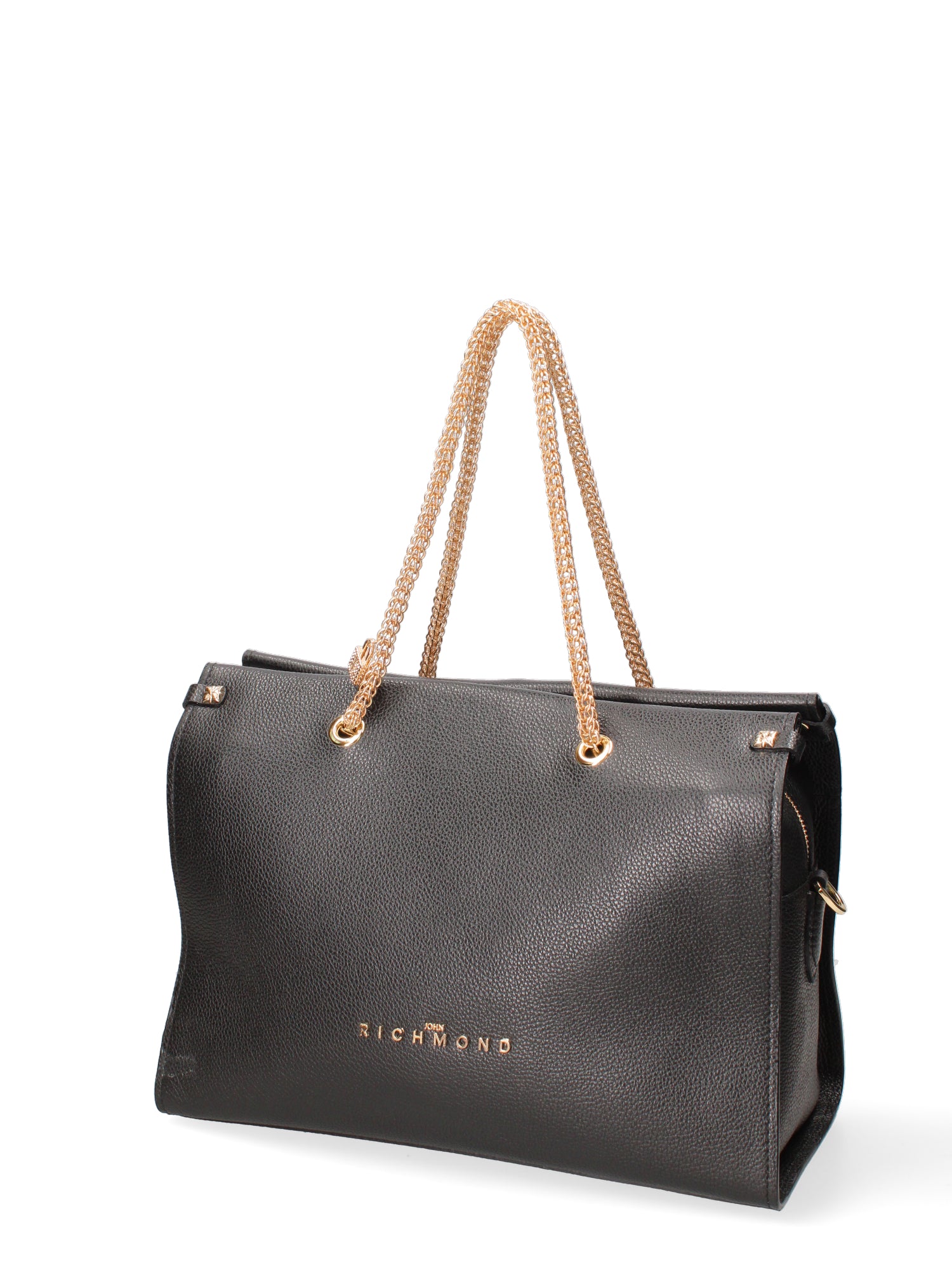 Borsa a spalla da donna Vera pelle JR-W-100-BLACK-GOLD John Richmond