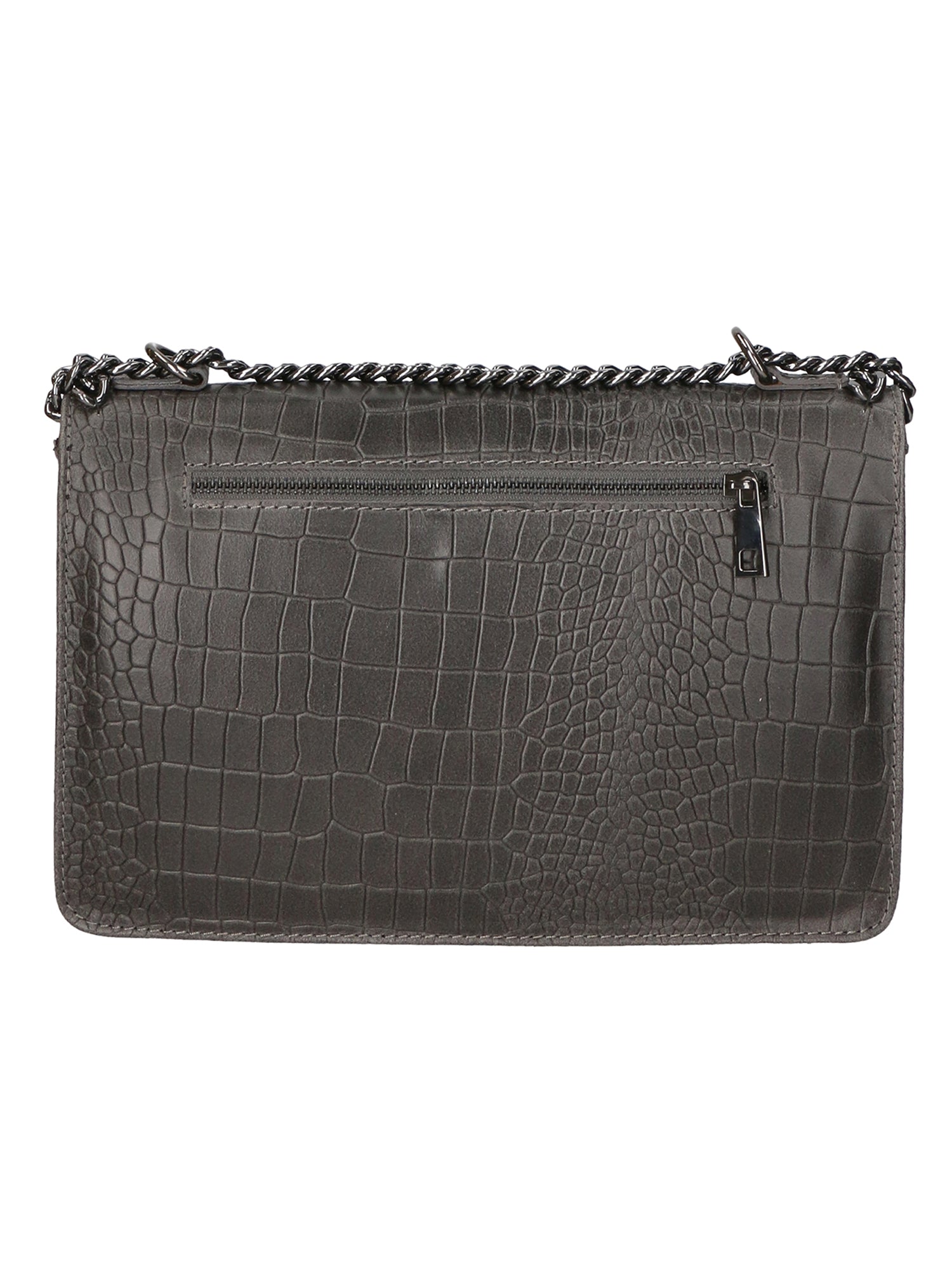 Crystalline Borsa a tracolla da donna Vera pelle 80066-GRIGIO Gave Lux