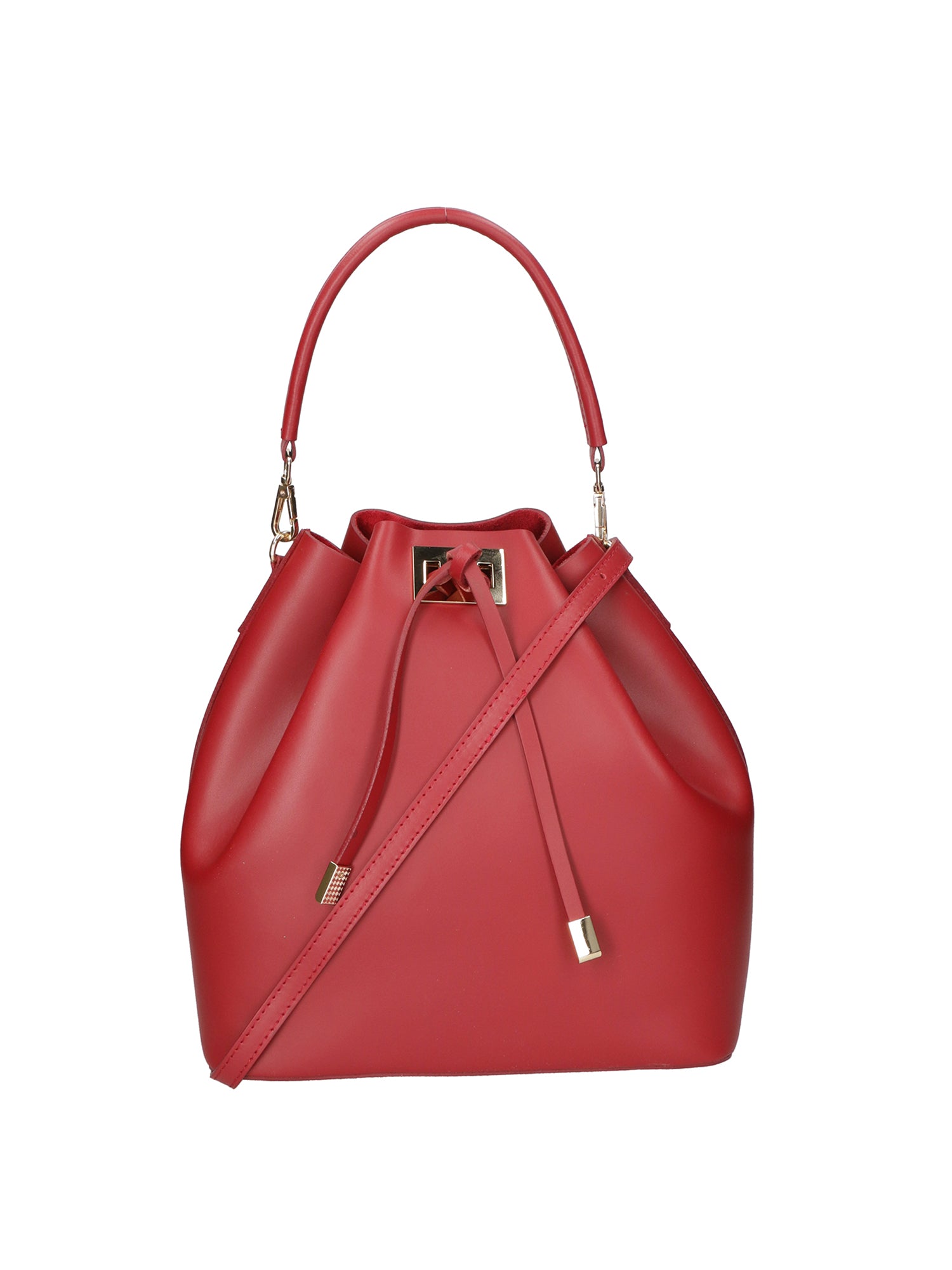 Erina Borsa a mano da donna Vera pelle 8073-L130 ROSSO SCURO Gave Lux