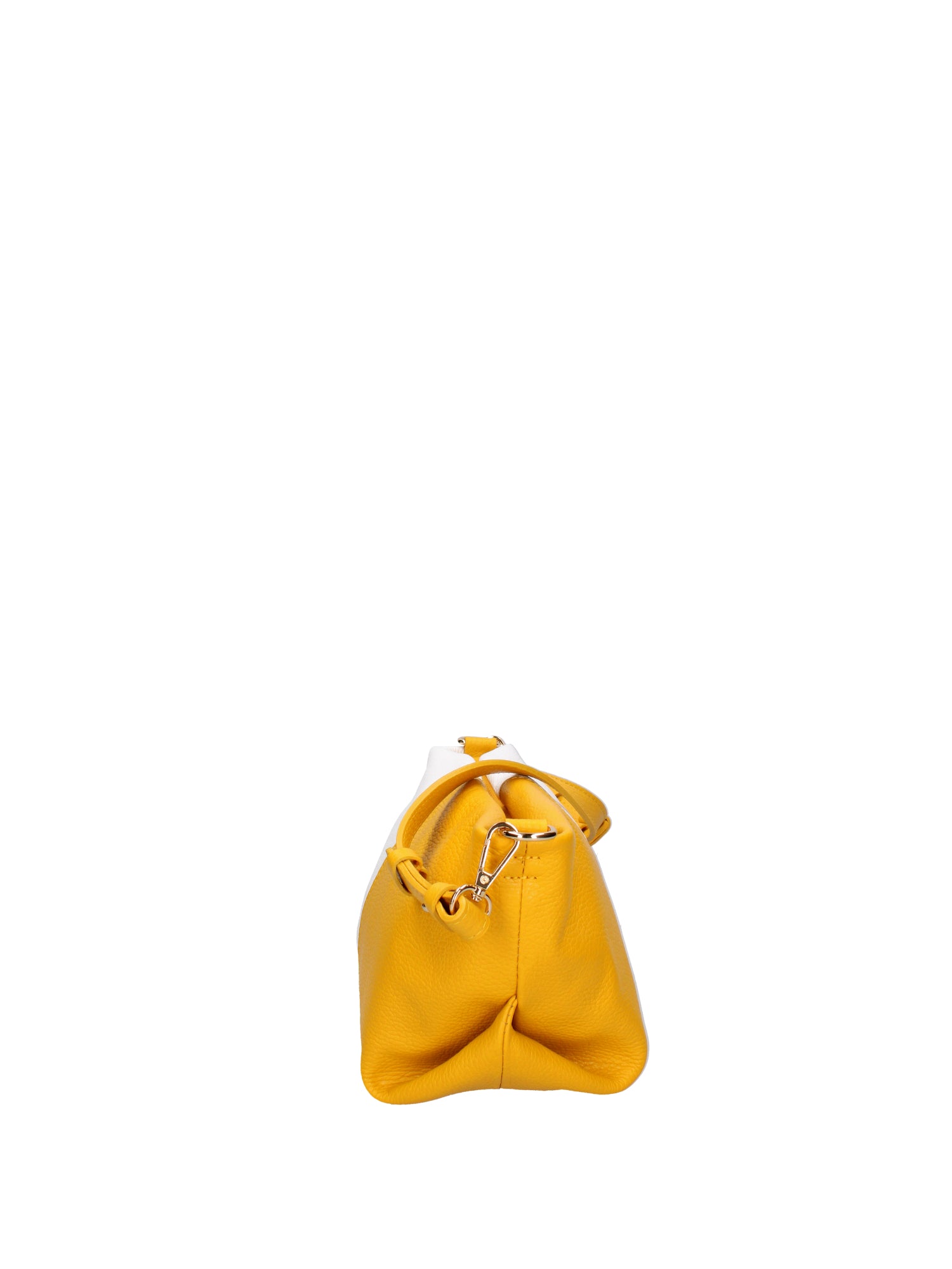 Borsa a spalla da donna Vera pelle 07165-D04 GIALLO+BIANCO Roberta Rossi