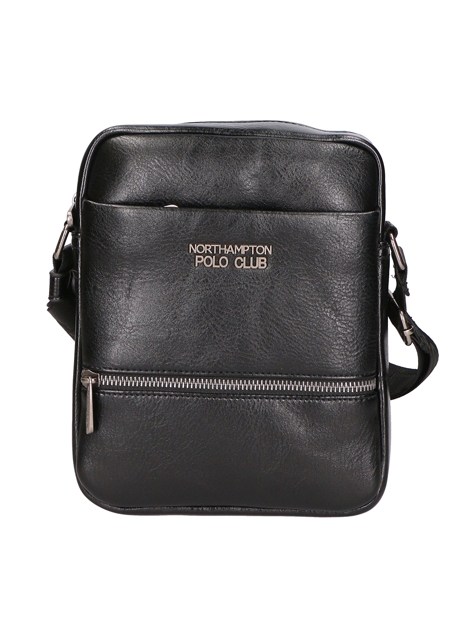 Borsa a tracolla uomo 100% pelle PU PCL3084-BLACK Northampton Polo Club