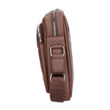 Borsa a tracolla uomo 100% PU Leather PCL3023-LIGHT BROWN Northampton Polo Club