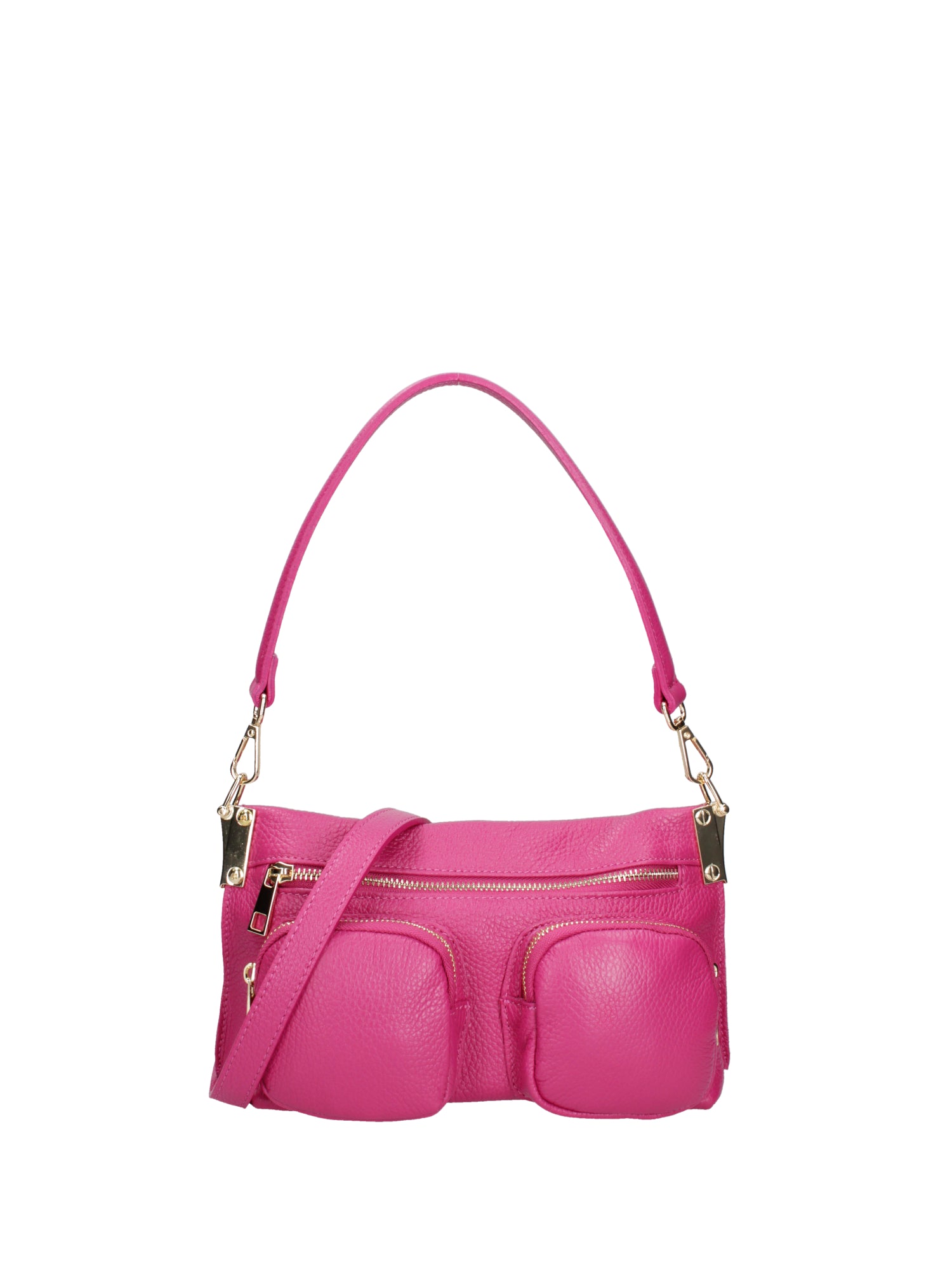 Borsa a spalla da donna Vera pelle 07147-D02 FUXIA Roberta Rossi