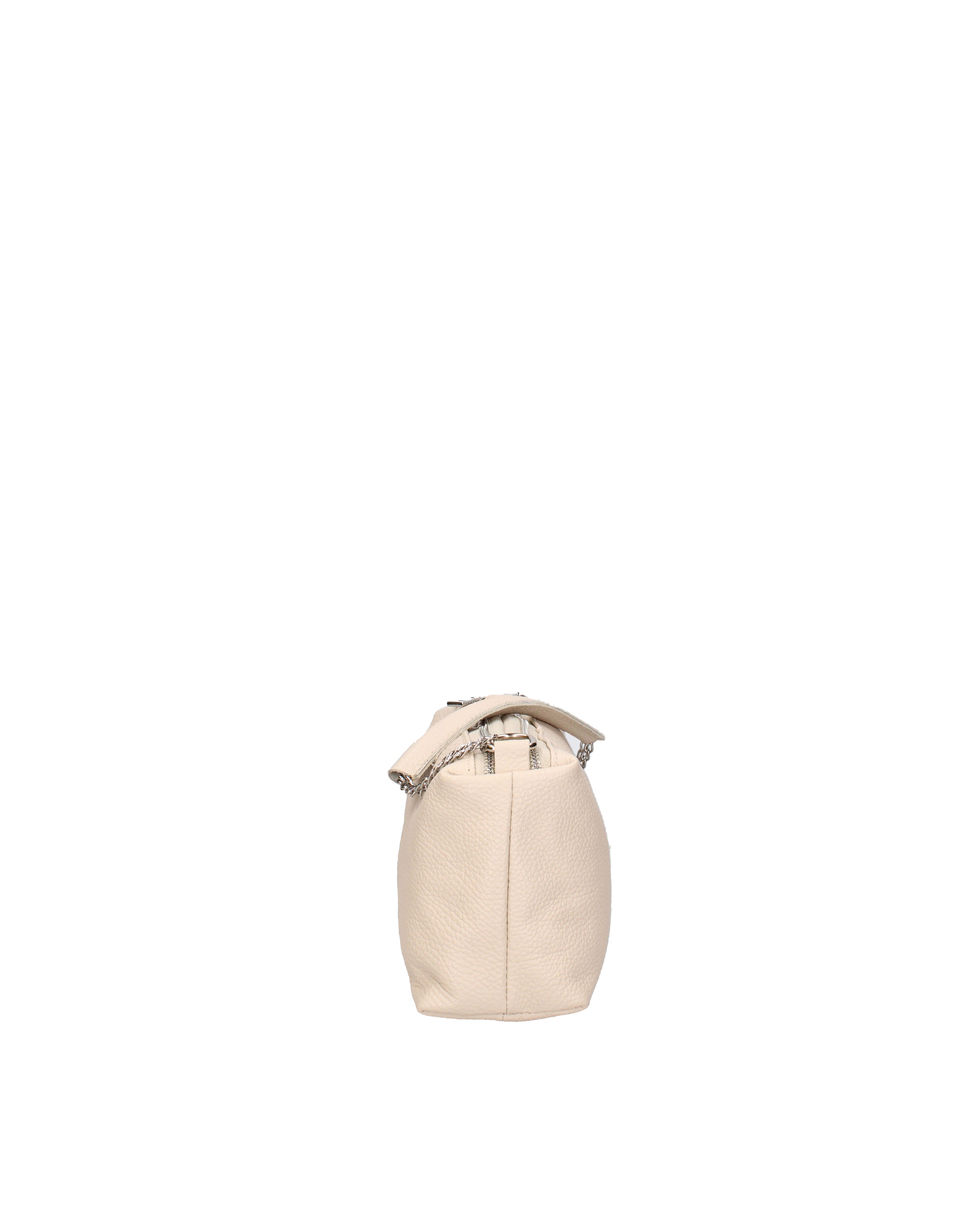 Borsa a spalla da donna Vera pelle 07141-D37 LATTE Viola Castellani