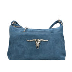 Embera Elite Borsa a tracolla donna Vera pelle scamosciata 8650-BLU Gave Lux