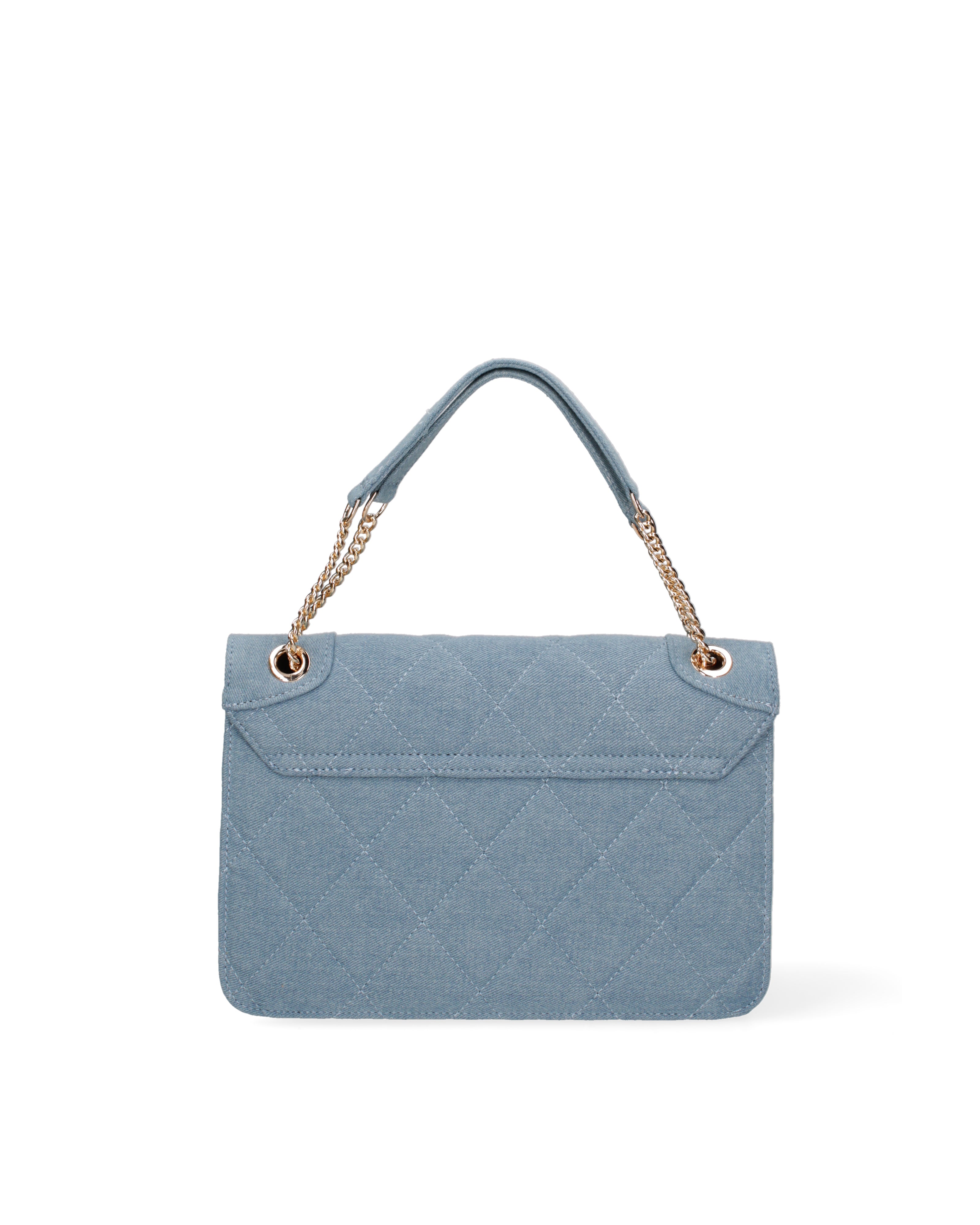 Borsa a spalla da donna Nylon & Ecopelle DC3533-2-JEANSBLUE Diana&co